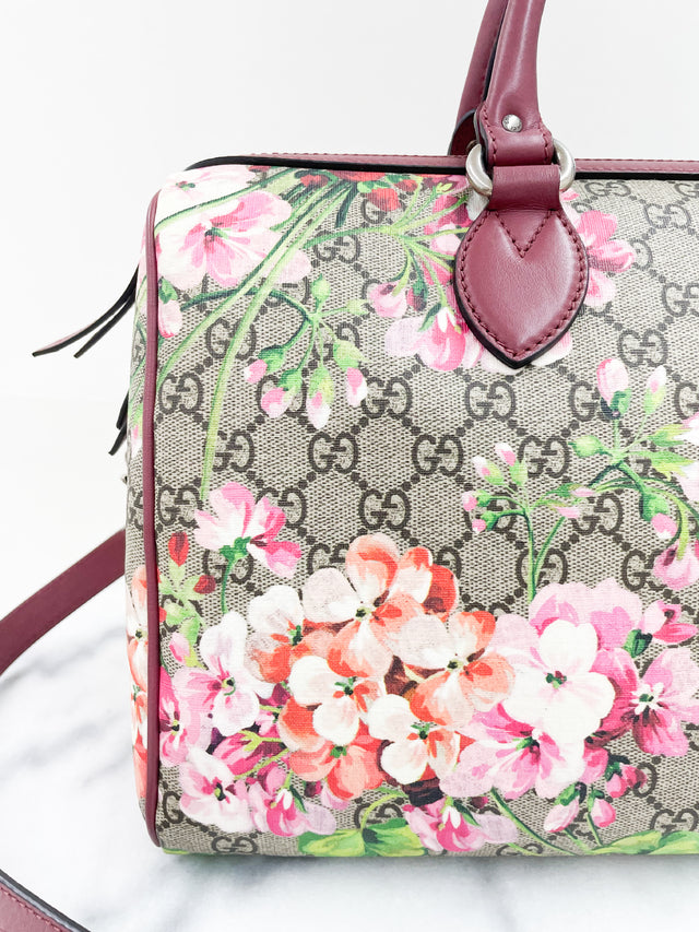 Bolsa Gucci Boston Blooms Monograma