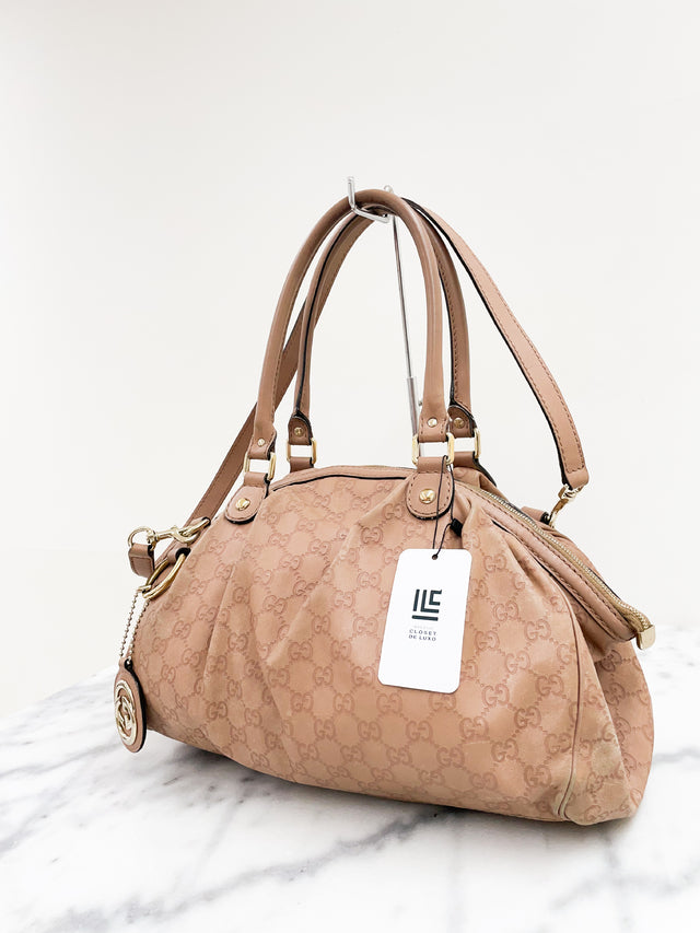 Bolsa Gucci Sukey Signature Old Rose Monograma