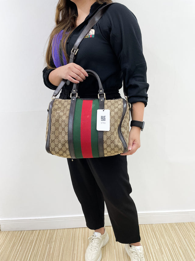 Bolsa Gucci Boston WEB Monograma