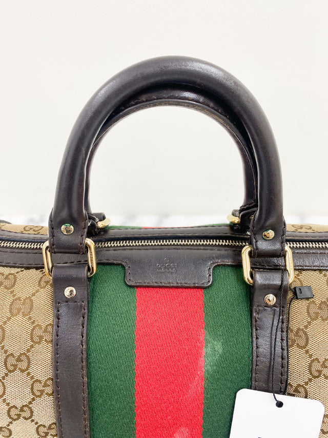 Bolsa Gucci Boston WEB Monograma