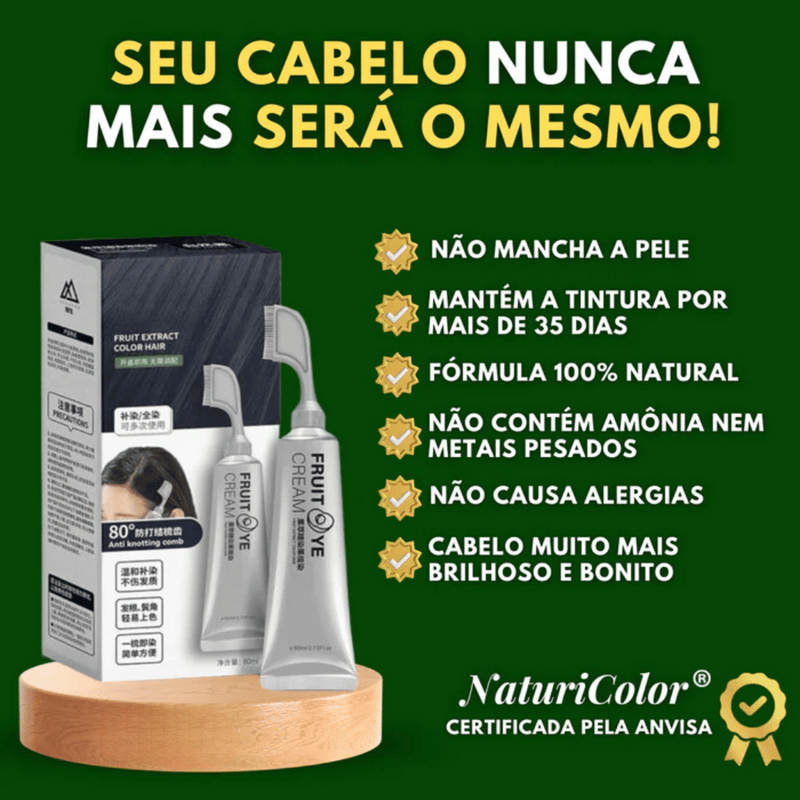 Tinta de Cabelo Vegetal NaturiColor + Escovinha Brinde