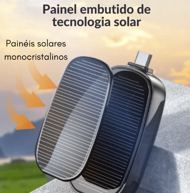 Mini Carregador Portátil Solar Energy Para Iphone Xiaomi Android e Samsung